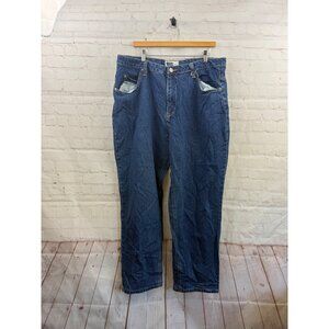 HB Company Relax Fit Jeans Womens Size 20 Blue Medium Wash Casual Western Denim